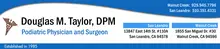 Douglas M. Taylor, DPM Podiatric Physician and Surgeon logo